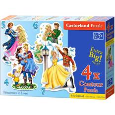 Prinsesser Klassiske puslespil Castorland Princesses in Love 4 in Box 22 Pieces