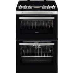 55cm - Freestanding Cookers Zanussi ZCV46250XA Stainless Steel, Black