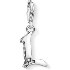 Thomas Sabo Charm Club Letter L Charm Pendant - Silver/White