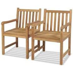 Utemöbler vidaXL 43250 2-pack Trädgårdsmatstol