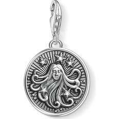 Thomas Sabo Charm Club Zodiac Sign Virgo Charm Pendant - Silver/White