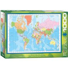 Eurographics Modern Map of the World 1000 Bitar