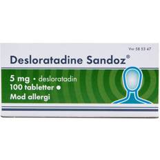 Allergi Desloratadine Sandoz 5mg 100 stk Tablet
