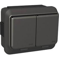Schneider Electric Pistorasia Pinta 2-osainen IP44 PPJ 2X Antrasiitti Exxact