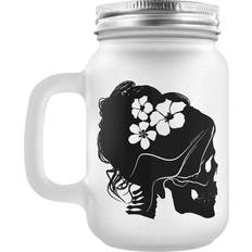 Vasos con Pajita Grindstore - Glass Jar with Straw