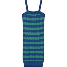 Neliö Mekot Bobo Choses Striped Knitted Dress Seaport - Blue