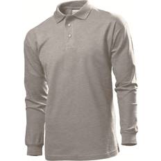 Stedman Polo Long Sleeve T-shirt - Grey Heather