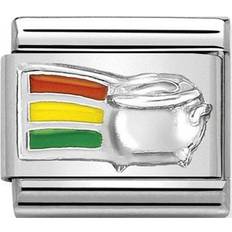 Nomination Composable Classic Link Rainbow and Pot of Gold Charm - Silver/Multicolour