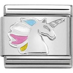 Yellow Charms & Pendants Nomination Composable Classic Link Unicorn Charm - Silver/Multicolour