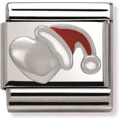 Nomination Red Jewellery Nomination Composable Classic Link Heart Christmas Charm - Silver