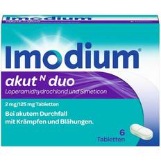 Imodium Håndkøbsmedicin Imodium Akut N Duo 6 stk Tablet