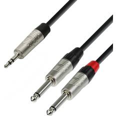 Adam Hall 4 Star 2x6.3mm-3.5mm 0.9m