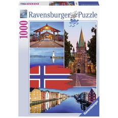 Puslespill Ravensburger Trondheim Collage 1000 Pieces