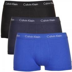 Calvin Klein Blu Intimo maschile Calvin Klein Cotton Stretch Low Rise Trunks 3-pack - Royal/Navy/Black