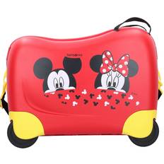 Red Children's Luggage Samsonite Dream Rider Spinner Mickey/Minnie Peeking 50cm