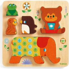 Djeco Knob Puzzles Djeco Woodypile 5 Pieces