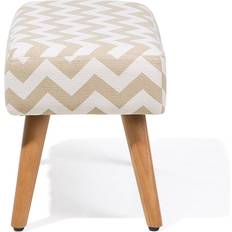 Beliani Takoma Cotton Foot Stool 35cm