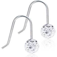 Blomdahl Mini Pendant Earrings - Silver/White