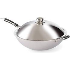 Soupape Vapeur Intégrée Poêles Wok Hendi - avec couvercle 36 cm