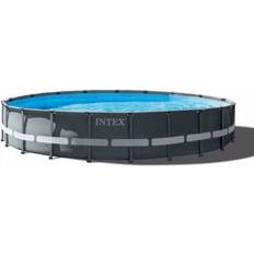 122.0 cm Piscine Autoportanti Intex 26334NP Piscina Ultra XTR Frame. Kit completo. 610x122 cm grigio scuro