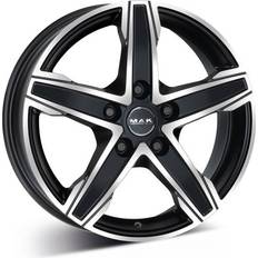 16 tuumaa Auton vanteet Mak King5 Black Matt Black Polished Wheel 6.5 x 16