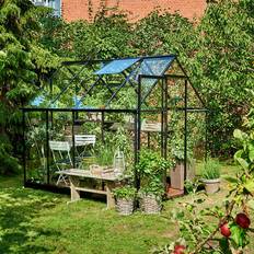 Halls qube 68 Halls Greenhouses Qube 68 5.1m² 3mm Aluminium Hærdet glas