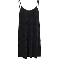 Urban Classics Velvet Slip Dress - Black