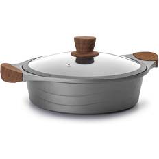 Plaque de cuisson en fonte Plats à gratin peu profonds Lacor Stilo avec couvercle 4 L 28 cm