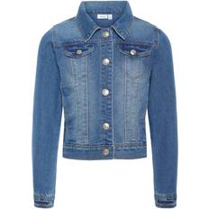 Name It Mädchen Jacken Name It Star Rika Denim Jacket - Blue/Medium Blue Denim (13141427)