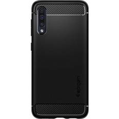 Spigen Rugged Armor Coque de protection pour téléphone portable fibre de carbone, polyuréthanne thermoplastique (TPU) noir mat pour Samsung Galaxy