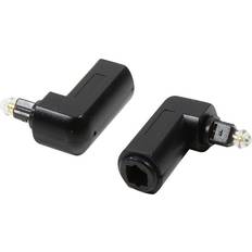 LogiLink 90° Angled Toslink-Toslink M-F Adapter