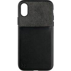 Xqisit Card iPhone XS Hoesje Zwart