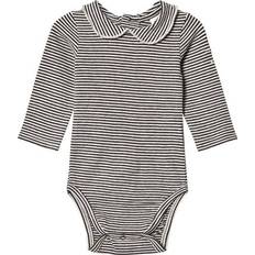 Overhemdkraag Bodysuits Gray Label Romper Van Biologisch Katoen - Zwart