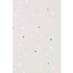 Majvillan Punktetapete Stardust von Soft Grey/ Gold grau