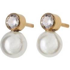 Edblad Luna Small Earrings - Gold/White/Pearl