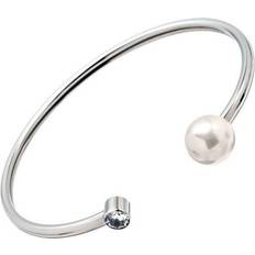 Edblad Vita Smycken Edblad Luna Bracelet - Silver/Transparent/White