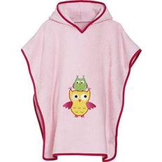 Flickor - Ponchos Jackor Barnkläder Playshoes Girl's Terry Bathing Poncho Owl - Pink (340059)