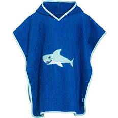 Cotton Jackets Playshoes Boy's Terry Poncho Shark - Blue (340053)