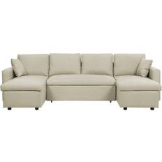 Canapé en U - Polyester Canapés Beliani Sommen Sofa 287cm 5 Seater