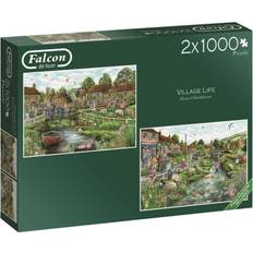 Classic Jigsaw Puzzles Falcon Village Life 2x1000 Pieces