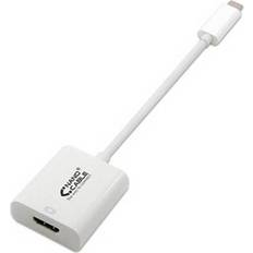 Hdmi kabel 15m vit Nanocable USB C-HDMI M-F Adapter 15m
