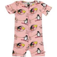 Småfolk Swimsuit SL Surf Penguin - Silver Pink (82-9940)