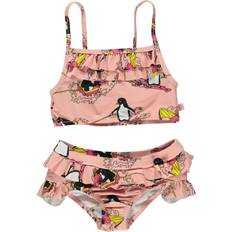Småfolk Swimwear Bikini Surf Penguin - Silver Pink (82-9920)