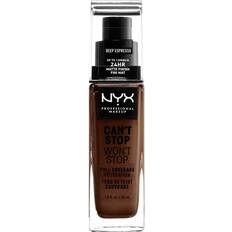 Stop 24 NYX CAN’T Stop WON’T Stop full coverage foundation #deep espresso