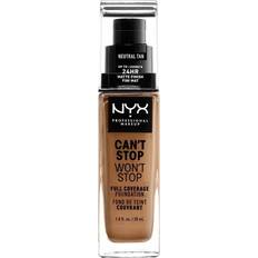 Stop 24 NYX Professional Makeup Can't Stop Won't Stop 24 Hour Foundation (Various Shades) Neutral Tan