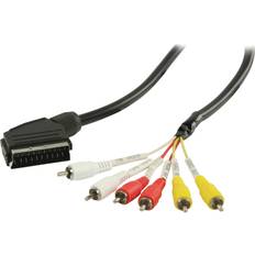 Valueline Scart-6RCA Angled 2m