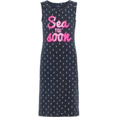 Name It Kid's Printed Maxi Dress - Blue/Dark Sapphire (13161687)