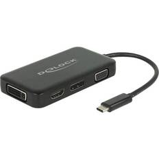 DeLock USB C-VGA/HDMI/DVI/DisplayPort 0.2m