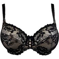 Pour Moi Sofia Lace Embroidered Side Support Bra - Black