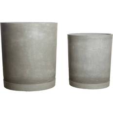 Cement Pots House Doctor Hook Pot Set of 2 ∅40cm